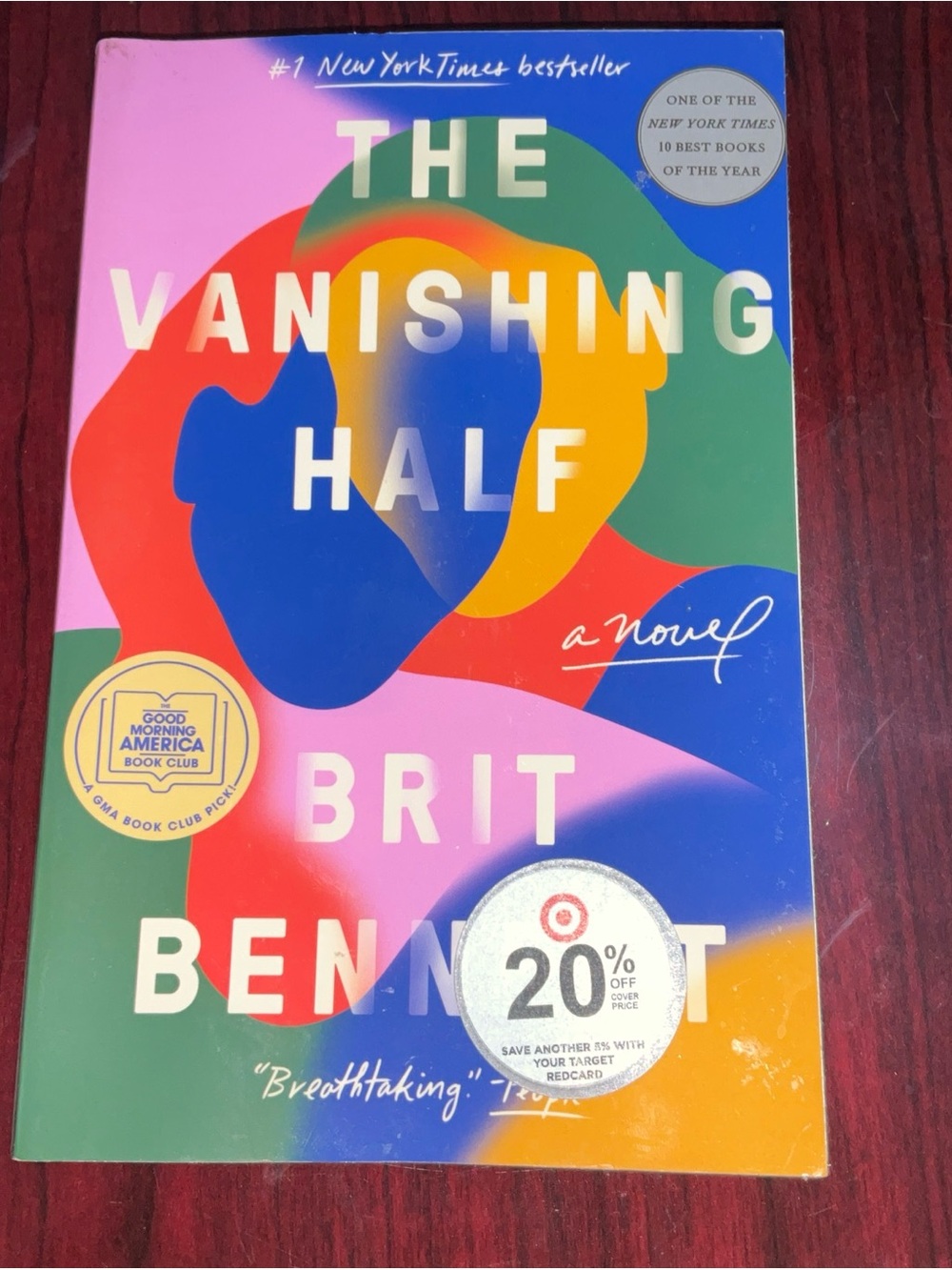 The Vanishing Half by Brit Bennett — Colorful Paperback